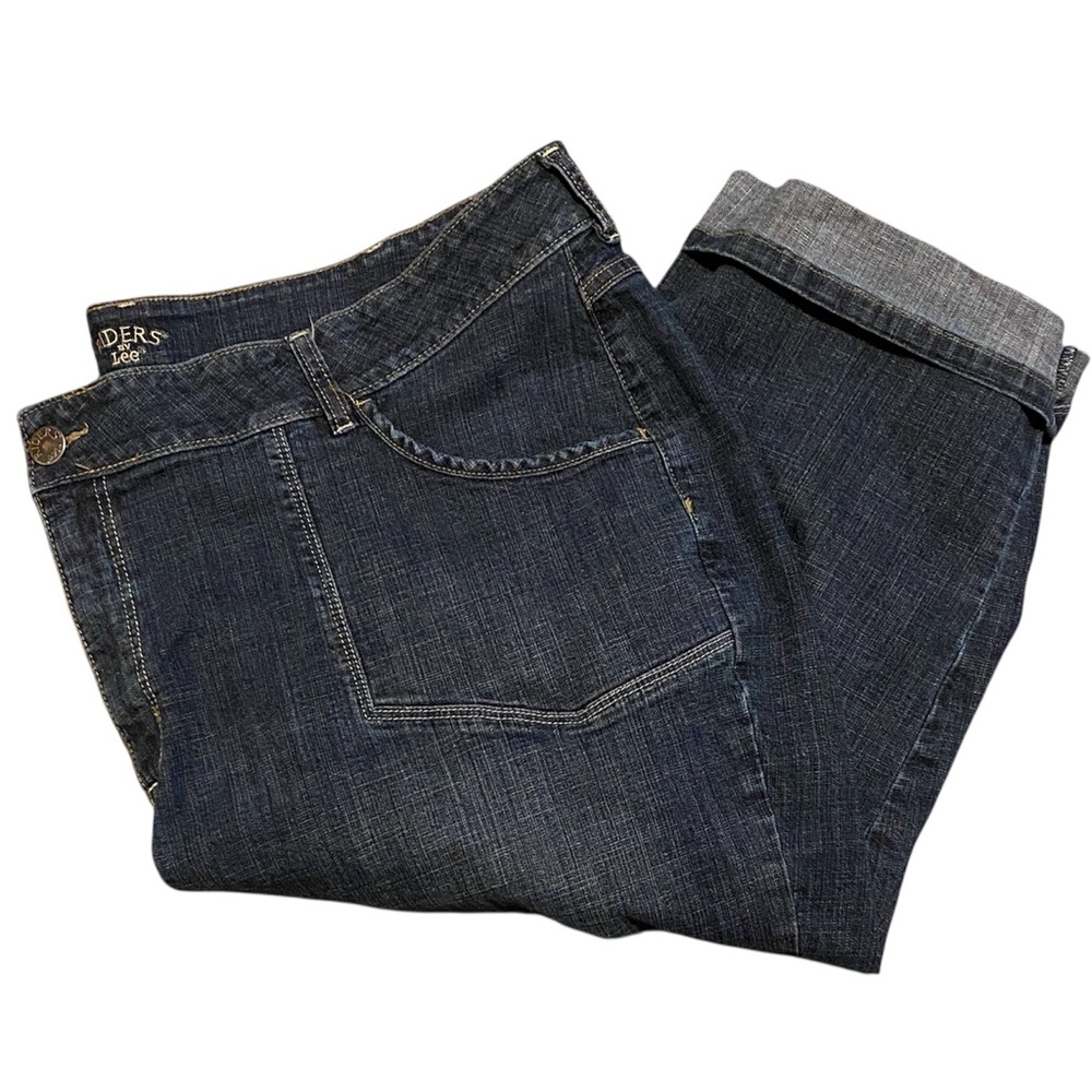 Riders by Lee Dark Wash Cuffed Denim Capris 26W